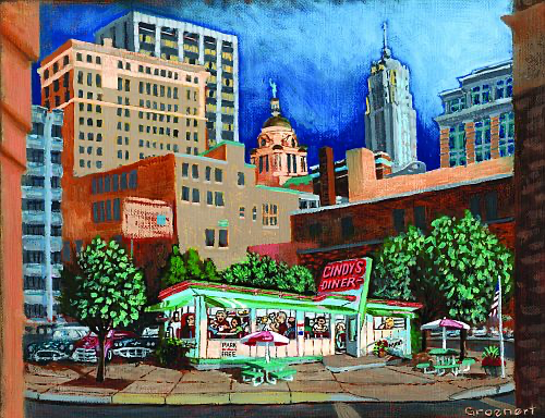 Cindy’s Diner and Fort Wayne Skyline